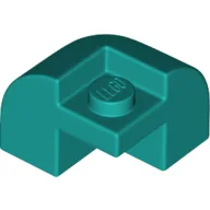 Brick Round, Curved 2 x 2 x 1 1/3, Corner / Dark Turquoise