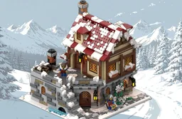 LEGO Castle, The Tavern Under the Snow, Winter Version, the Village Under the Seasons Instructions (PDF)