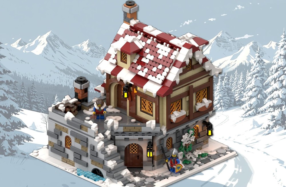 LEGO Castle, The Tavern Under the Snow, Winter Version, the Village Under the Seasons Instructions (PDF)