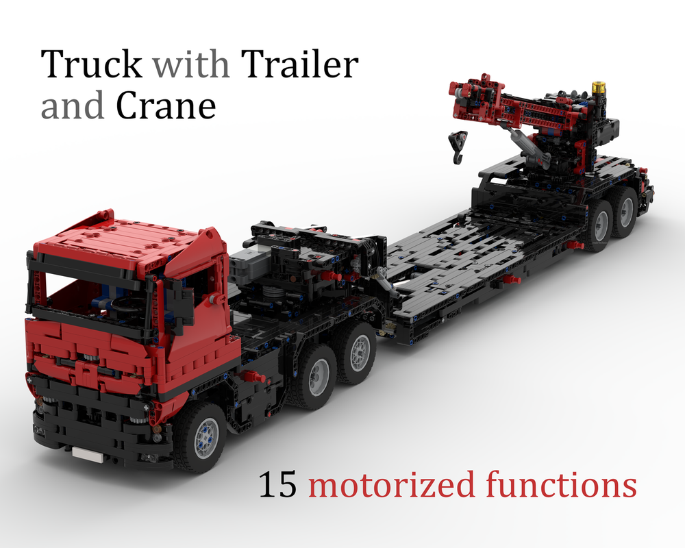 Lego Truck with Trailer and Crane
