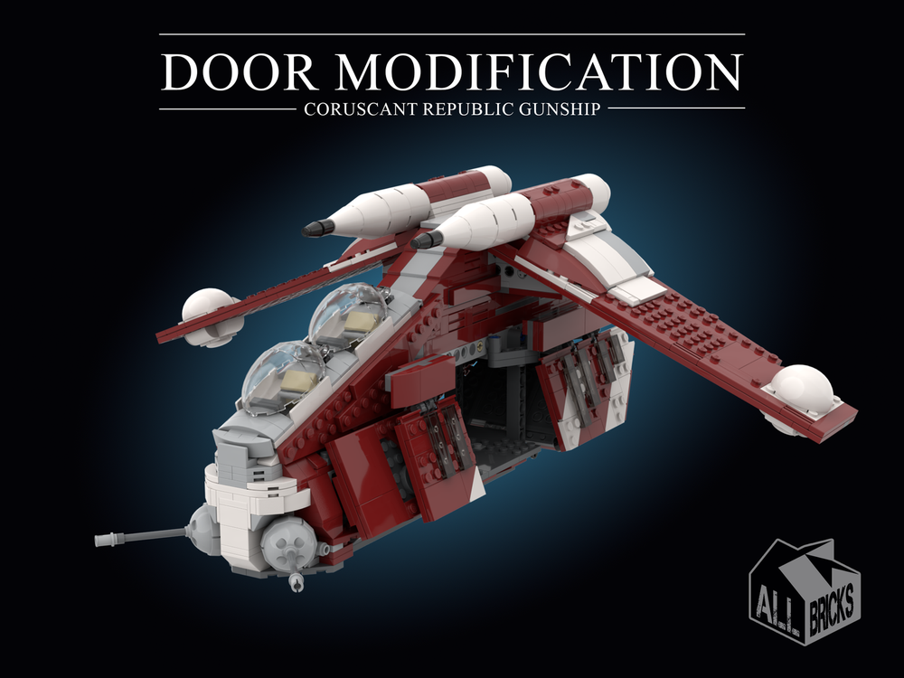 Lego Coruscant Republic Gunship Double Door Modification and Improvements [For 75354]