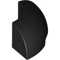 Lego Brick Round Corner 2 x 2 x 1 / Black