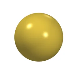 Ball, Hard Plastic, 51mm (approx. 6 studs diameter) / Yellow