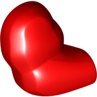 Lego Bigfig Arm, Right [Plain] / Red