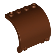 Lego Panel 3 x 4 x 3 Curved / Reddish Brown