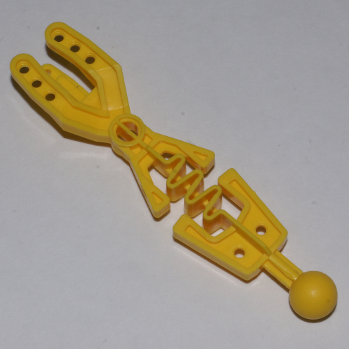 Lego Large Figure Skeletal, Arm Forked with Flexible Center and Ball Joint / Yellow