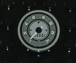 Tile, Round 2 x 2 with Speedometer Pattern (Sticker) - Set 10187