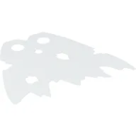 Neckwear Cape, Tattered with Holes / White