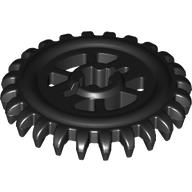 Lego Technic Gear 24 Tooth Crown with Reinforcements [New Style] / Black