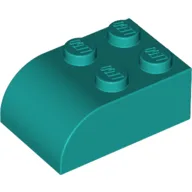 Brick Curved 2 x 3 / Dark Turquoise