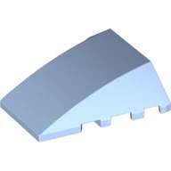 Brick Wedged, Curved 4 x 4 No Top Studs / Bright Light Blue