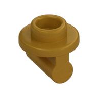 Lego Plate Special Round 1 x 1 with Hollow Stud and Bar on Underside - Long Space / Pearl Gold