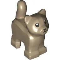 Animal, Cat, Kitten, Short Tail, Black Eyes and Nose Print / Dark Tan