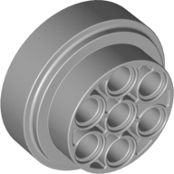 Lego Wheel 31 x 15 Technic, 7 Pin Holes / Light Bluish Gray