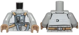 Torso SW Pilot with White Vest and Sand Blue Front Panel with Hose Pattern / Light Bluish Gray Arms / Dark Tan Hands