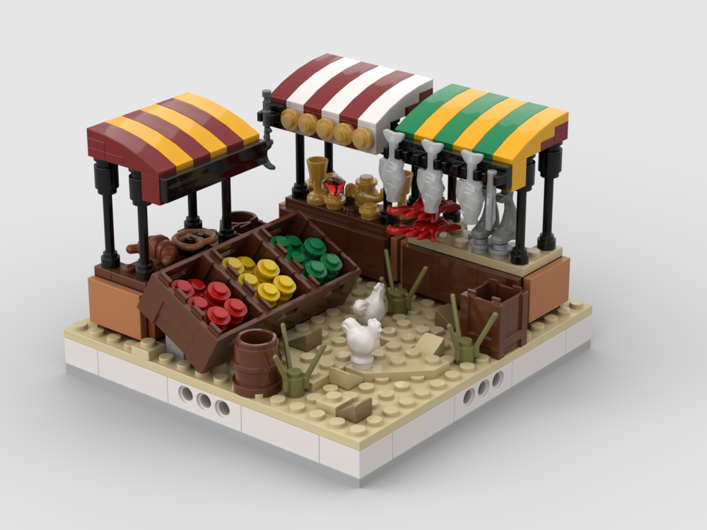 Lego Desert Street market for a Modular Desert village