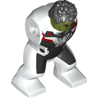 Lego Body Giant, Hulk with Messy Hair and Red and Black Armor with Avengers Logo Print / White