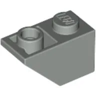 Brick Sloped Inverted 45° 2 x 1 / Light Gray