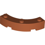 Lego Brick Round Corner 4 x 4 Macaroni Wide with 3 Studs / Dark Orange