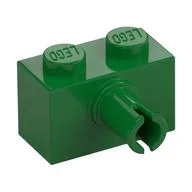 Brick Special 1 x 2 with Pin / Green