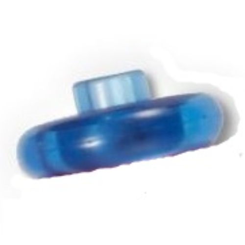 Lego Pen Bead, Round Short, Curved Edge / Trans-Dark Blue