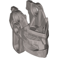Lego Large Figure Head Connector Block (Toa Okoto) / Flat Silver