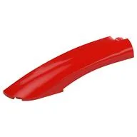 Brick Round, Curved 10 x 2 x 2 with Rounded End Left / Red