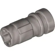 Large Figure Weapon Lightsaber Hilt Half 2L with Axle Hole / Flat Silver