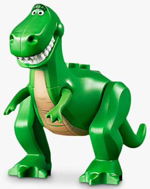 Lego Dinosaur Toy Story (Rex), Tan Stomach and Eyebrows