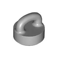 Tile Special Round 1 x 1 Special with Clip-Bar / Light Bluish Gray