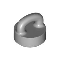 Lego Tile Special Round 1 x 1 Special with Clip-Bar / Light Bluish Gray