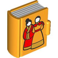 Lego Duplo Book, Two Women in Asian Robes Print / Bright Light Orange
