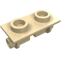 Hinge Brick 1 x 2 Top Plate Thin / Tan