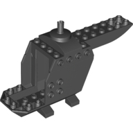 Lego Helicopter Body 4 x 14 x 5 with Top Pin / Black