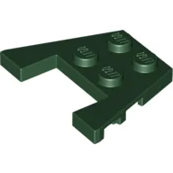 Wedge Plate 3 x 4 with Stud Notches [Reinforced Underside] / Dark Green