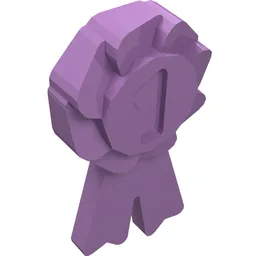 Equipment Animal Grooming Kit Award Ribbon with Number 1 / Medium Lavender