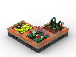 Modular Park/Garden - salad and horseradish, simple flowers, radish and leek