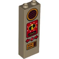 Brick 1 x 2 x 5 with Speaker, Buttons, Control Panel Print