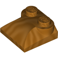 Lego Brick Curved 2 x 2 x 2/3 Two Studs and Curved Slope End / Metallic Gold