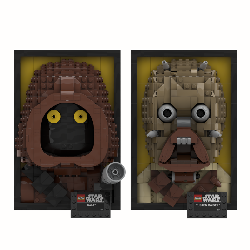 Lego Tatooine 3D Frames - Tusken Raider and Jawa
