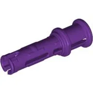 Technic Pin Long with Friction Ridges Lengthwise and Stop Bush [3 Lateral Holes, Big Pin Hole] / Purple