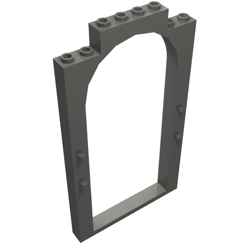 Lego Door Frame Arched 1 x 8 x 12 / Dark Bluish Gray