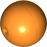 Lego Projectile, Large Figure Weapon, Zamor Sphere / Ball / Trans-Orange