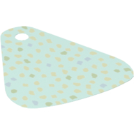 Lego Neckwear Cape, Tapered with 1 Small Top Hole and Shiny Dots Print / Light Aqua