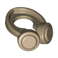Lego Minifig Neckwear Headphones / Dark Tan