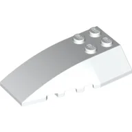 Brick Wedged, Curved 6 x 4 Triple / White