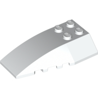 Lego Brick Wedged, Curved 6 x 4 Triple / White