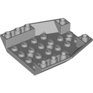 Lego Brick Wedged, Sloped Inverted 6 x 6 x 1 Triple / Light Bluish Gray