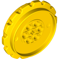 Lego Technic Tread Sprocket Wheel Large Diameter 7 Holes, 14 Tooth / Yellow