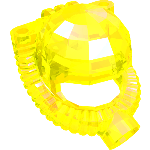 Lego Helmet Underwater with Hose / Trans-Neon Green